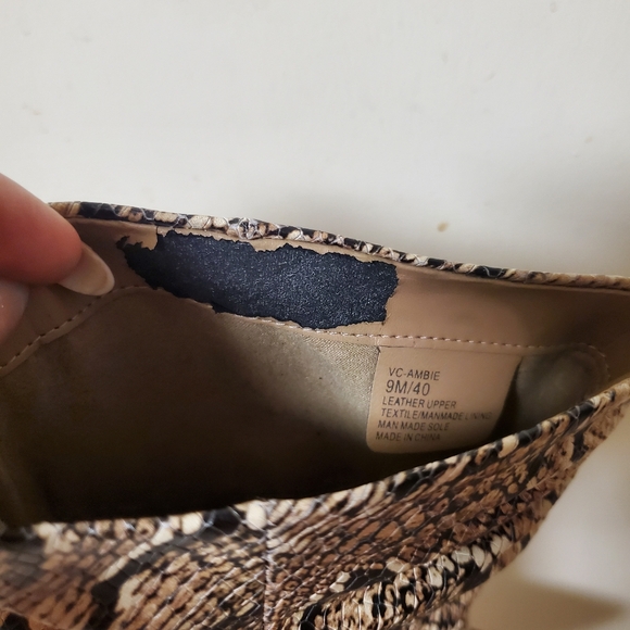 "Ambie" Snake Slouch Calf Boot NWOT Size 9 Block Heel Point Toe Leather - Picture 9 of 12